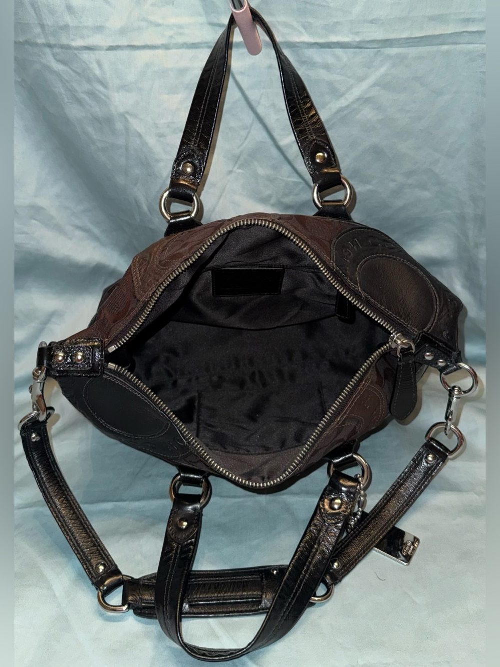 Coach Ashley Patchwork Satchel F15474 Authentic - Picture 10 of 13